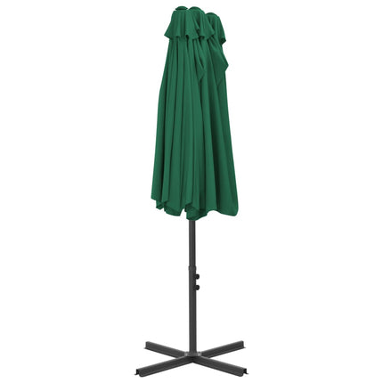 Garden Parasol with Aluminum Pole 181.1"x106.3" Green