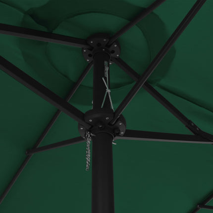 Garden Parasol with Aluminum Pole 181.1"x106.3" Green
