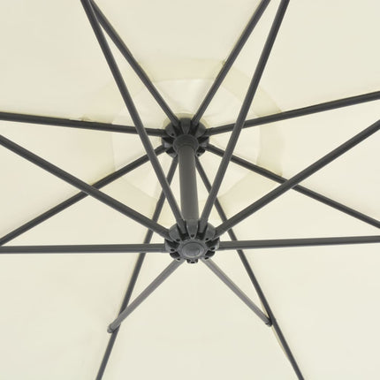 Cantilever Garden Parasol with Steel Pole 118.1" Sand