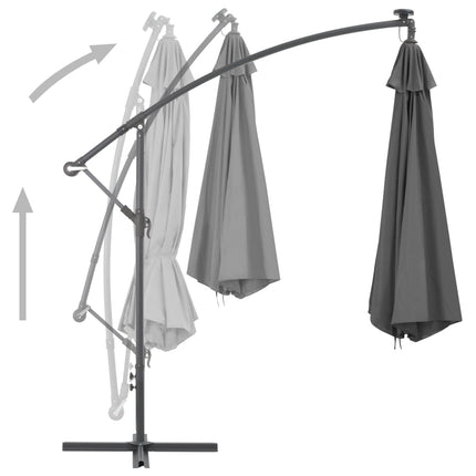 Cantilever Garden Parasol with Steel Pole 118.1" Anthracite