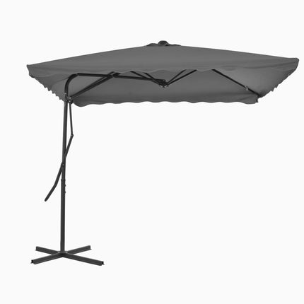 Garden Parasol with Steel Pole 98.4"x98.4" Anthracite