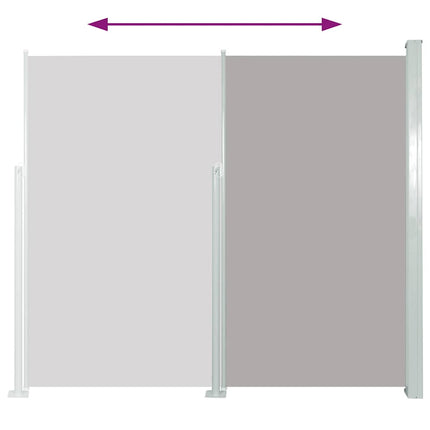 Retractable Side Awning 55.1"x118.1" Gray