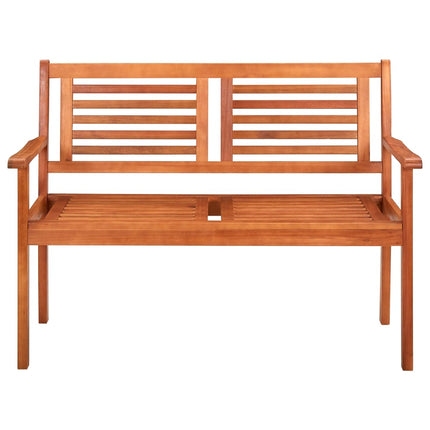 2-Seater Patio Bench 47.2" Solid Wood Eucalyptus