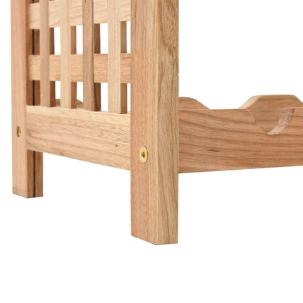 Wine Rack for 25 Bottles Solid Walnut Wood 24.8"x9.8"x28.7