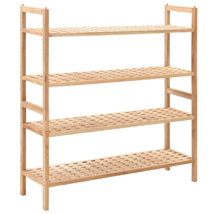 Shoe Rack Solid Walnut Wood 27.2"x10.2"x31.9