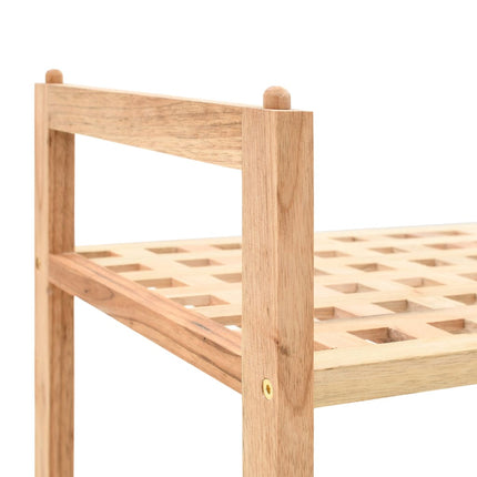 Shoe Rack Solid Walnut Wood 27.2"x10.2"x31.9