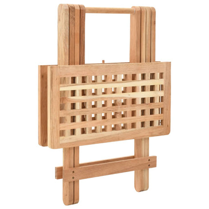 Foldable Side Table Solid Walnut Wood 19.7"x19.7"x19.3