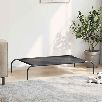 Elevated Dog Bed Black L Textilene