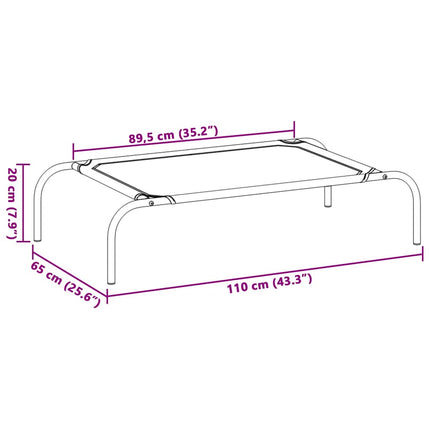 Elevated Dog Bed Black L Textilene