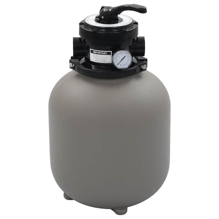 Pool Sand Filter with 4 Position Valve Gray 1.4