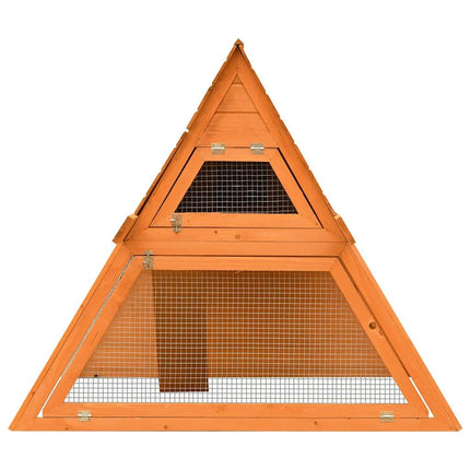 Rabbit Hutch Solid Pine & Fir Wood 59.8"x50.4"x42.5