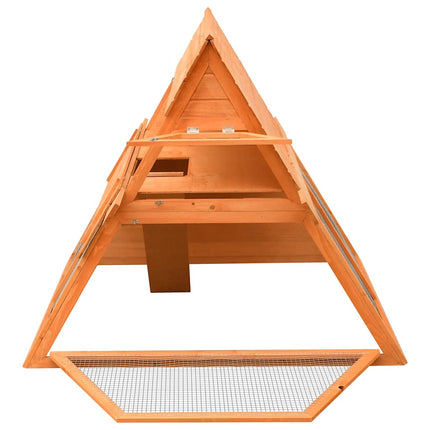 Rabbit Hutch Solid Pine & Fir Wood 59.8"x50.4"x42.5