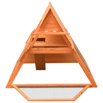 Rabbit Hutch Solid Pine & Fir Wood 59.8"x50.4"x42.5