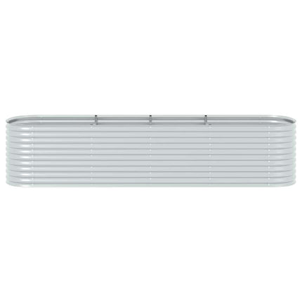 Garden Raised Bed 157.5"x31.5"x31.9" Galvanized Steel Silver