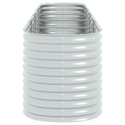 Garden Raised Bed 157.5"x31.5"x31.9" Galvanized Steel Silver