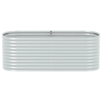 Garden Raised Bed 94.5"x31.5"x31.9" Galvanized Steel Silver