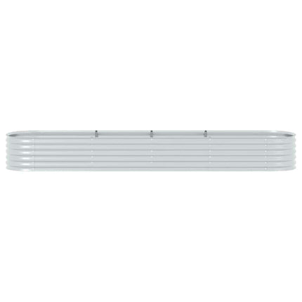 Garden Raised Bed 157.5"x31.5"x17.3" Galvanized Steel Silver