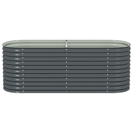 Garden Raised Bed 94.5"x31.5"x31.9" Galvanized Steel Gray