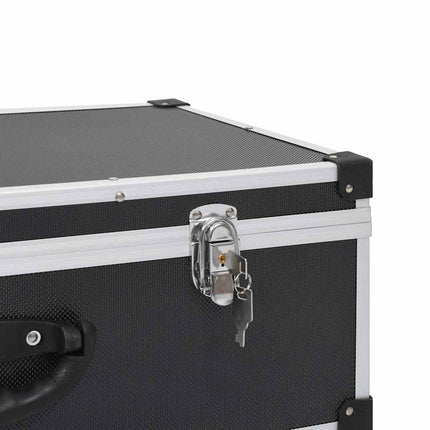 CD Case for 80 CDs Aluminum ABS Black