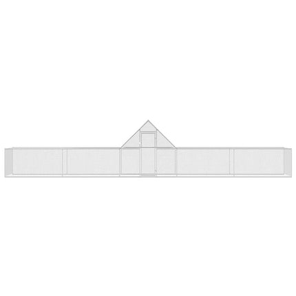 Chicken Coop 32.8'x6.6'x6.6'Galvanized Steel