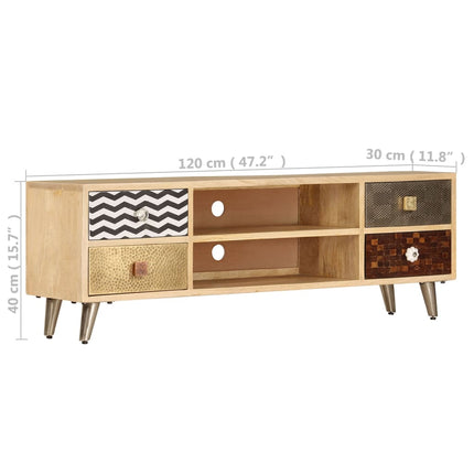 TV Stand 47.2"x11.8"x15.7" Solid Wood Mango