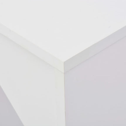 Bar Table with Moveable Shelf White 54.3"x15.4"x43.3