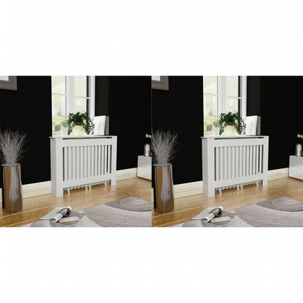 Radiator Covers 2 pcs White Engineered Wood 44.1