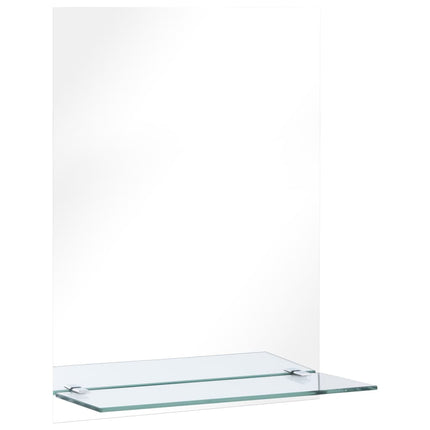 Wall Mirror Transparent Tempered Glass 11.8 x 19.7 in Wall Mirror