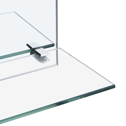 Wall Mirror Transparent Tempered Glass 11.8 x 19.7 in Wall Mirror