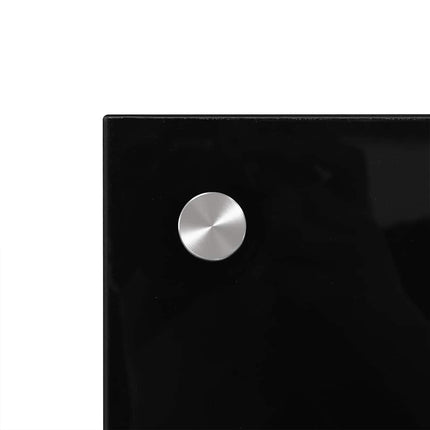 Kitchen Backsplash Black 35.4"x23.6" Tempered Glass