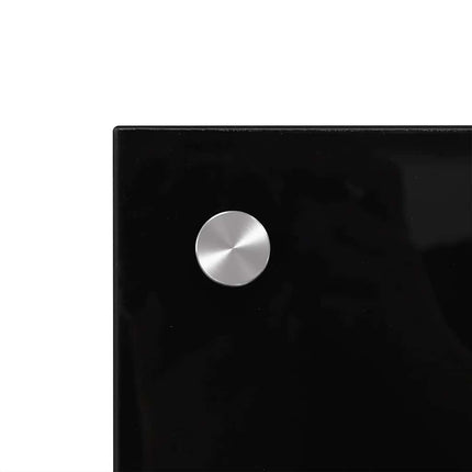 Kitchen Backsplash Black 39.4"x15.7" Tempered Glass