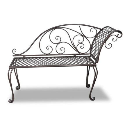 Patio Chaise Lounge 50.4" Steel Antique Brown