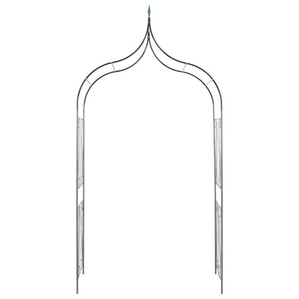 vidaxXL Garden Arch Spike Design Climbing Plants Dark Green