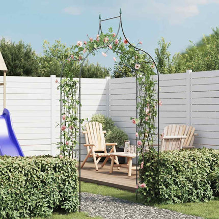 vidaxXL Garden Arch Spike Design Climbing Plants Dark Green