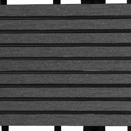 Decking Tile 11 pcs Grey 11.81 x 11.81 in WPC