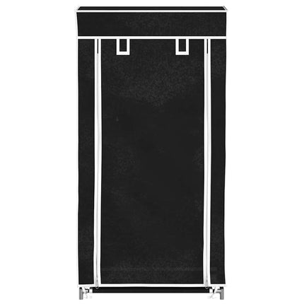 Fabric Shoe Cabinet with Cover 23" x 11" x 42" Black