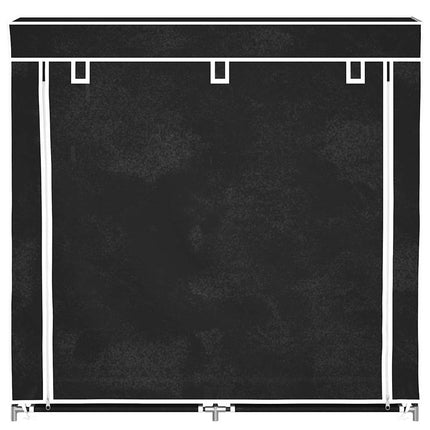 Fabric Shoe Cabinet with Cover 45" x 11" x 43" Black