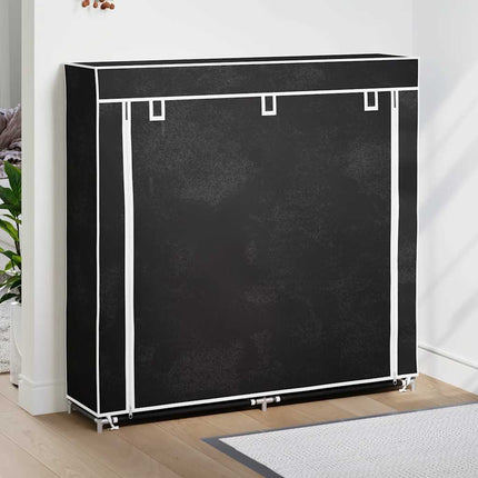 Fabric Shoe Cabinet with Cover 45" x 11" x 43" Black