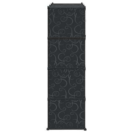 Modular Cabinet with 9 Compartments 42.9"x14.4"x56.3" Black and White