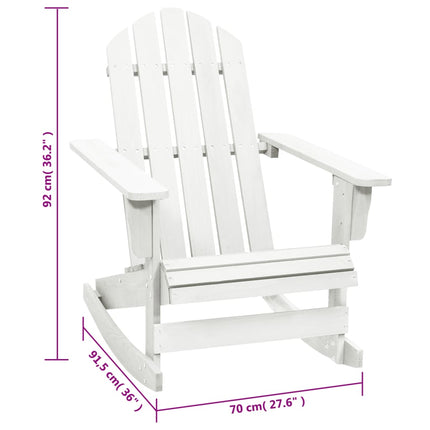Patio Rocking Chair Wood White