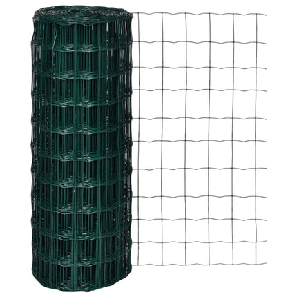 Euro Fence Steel 32.8ftx3.3ft Green
