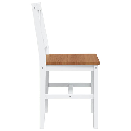 Wooden Table with 4 Wooden Chairs Furniture Set Brown