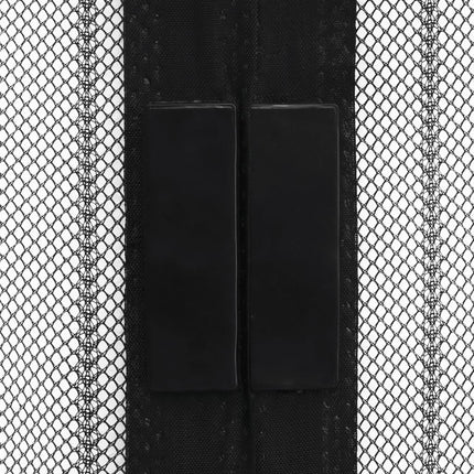 Insect Door Curtains 2 pcs 82.7"x39.4" Magnet Black