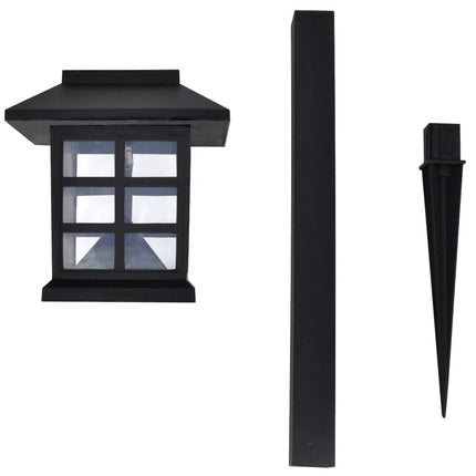 Outdoor Solar Lamp LED Light Set 12 pcs with Spike 3.4"x3.4"x15