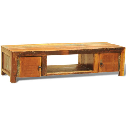 TV Stand with 2 Doors Reclaimed Wood Vintage