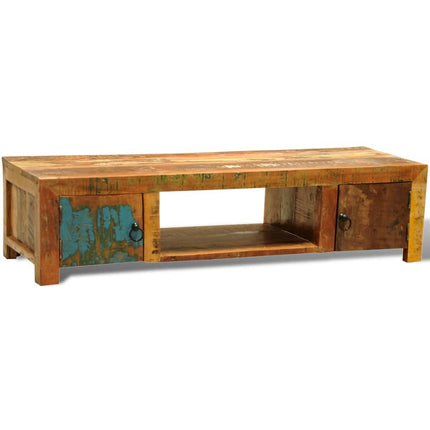 TV Stand with 2 Doors Reclaimed Wood Vintage