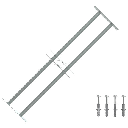 Adjustable Security Grille for Windows with 2 Crossbars 27.6"-41.3