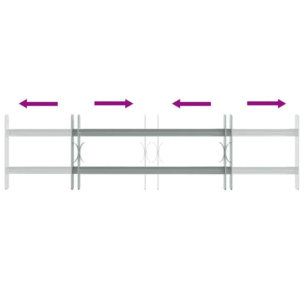 Adjustable Security Grille for Windows with 2 Crossbars 27.6"-41.3