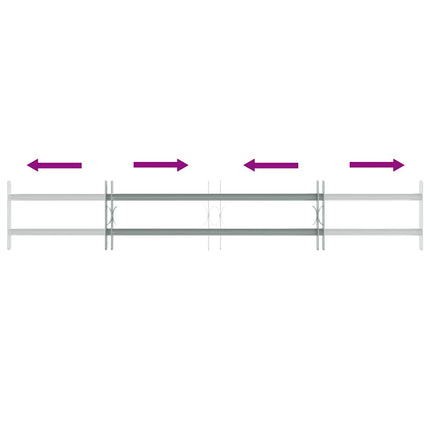 Adjustable Security Grille for Windows with 2 Crossbars 39.4"-59.1