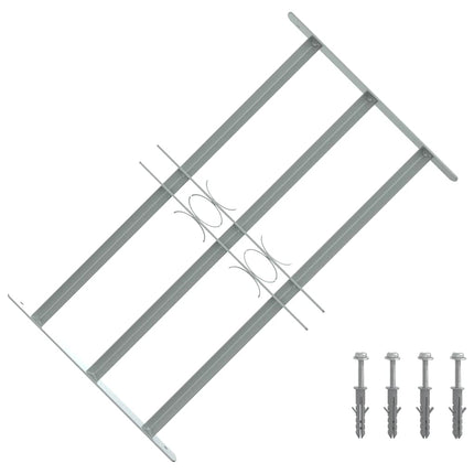 Adjustable Security Grille for Windows with 3 Crossbars 19.7"-25.6